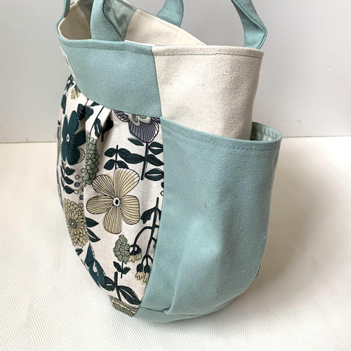 ライムグリーン バケットバッグ スタッズ付き ライムグリーン バケット