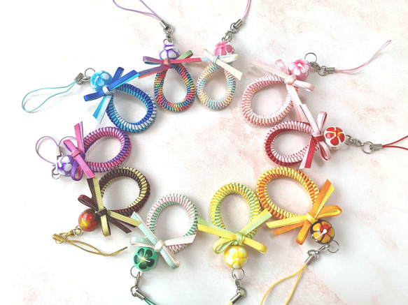 新品 ハンドメイド ハワイアンリボンストラップ6点セット 痛かろ