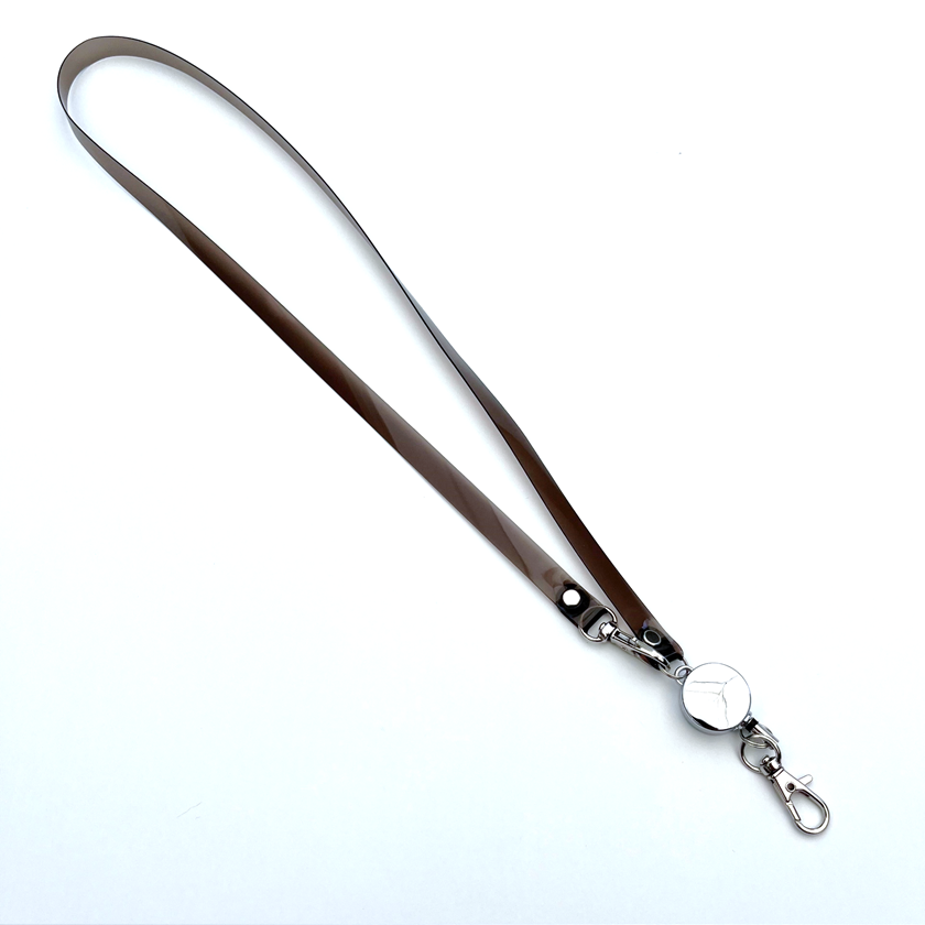 全11色 リール ネックストラップ キーホルダー クリア 透明 彩り