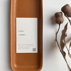 多様なデザイン◆ショップカード / アクセサリー台紙 / 名刺 / サンキューカード《Leaf》 6枚目の画像