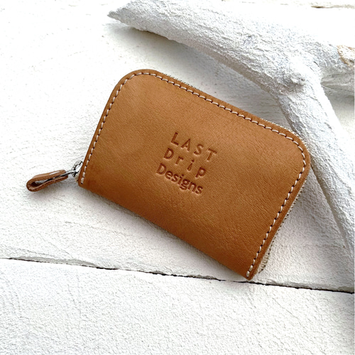 ZIP ミニ財布 コンパクト財布 小銭入れ 牛革 レザー ヌメ革 本革 日々