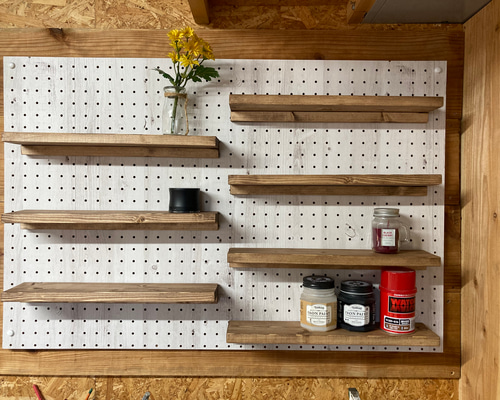 うさ子色　アンティーク調ウォールシェルフ うさ子色様専用 アンティーク調ウォールシェルフ