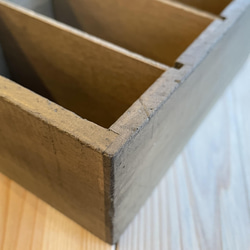 [送料無料] 仕切り付き小物入れ 木製 ウッドボックス 木箱 収納（仕切り取り外し可） 9枚目の画像