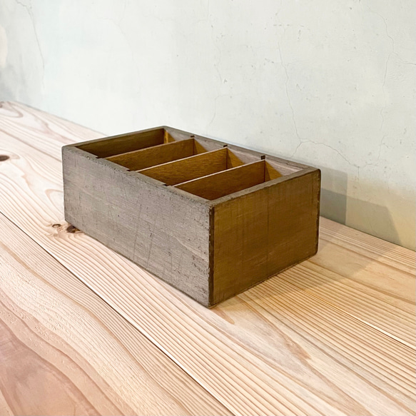 木製ボックス　物入れ 送料無料] 仕切り付き小物入れ 木製 ウッドボックス 木箱 収納