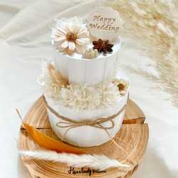 【再販】マーガレットフラワーとホワイト紫陽花のクレイケーキ♡ 5枚目の画像