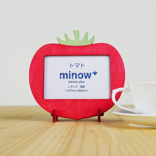 トマト」木製写真立て（L判サイズ用） フォトフレーム・写真立て minow
