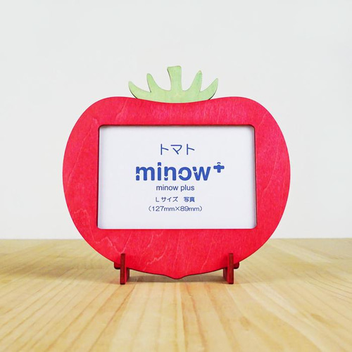 トマト」木製写真立て（L判サイズ用） フォトフレーム・写真立て minow