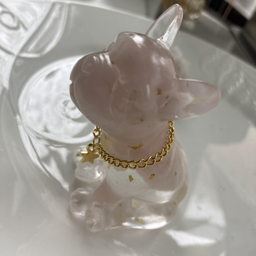 オルゴナイト フレンチブルドッグ ローズクォーツ 桜モチーフ その他