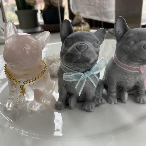 オルゴナイト フレンチブルドッグ ローズクォーツ 桜モチーフ その他