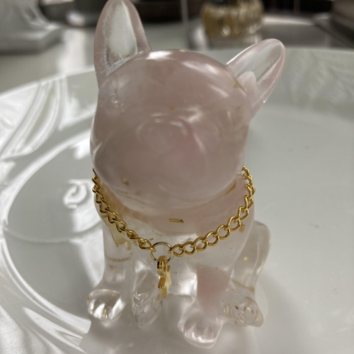 オルゴナイト フレンチブルドッグ ローズクォーツ 桜モチーフ その他