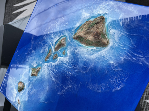 【ホームデコ】受注制作　オーシャンアート/Home Decor 3Dハワイ島パネル 6枚目の画像