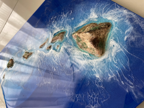 【ホームデコ】受注制作　オーシャンアート/Home Decor 3Dハワイ島パネル 4枚目の画像