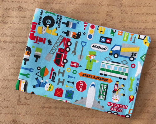 ランチョンマット 25×35 働く乗り物 サックス その他入園グッズ moyu