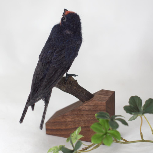 野鳥＊羊毛フェルト ツバメ 羊毛フェルト 森羊のクーシャ(cuusha