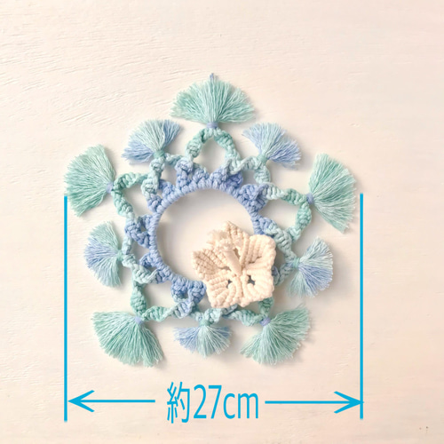 海のマクラメ リース タペストリー ハワイアン・ウェーブと