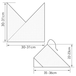 【オンライン限定】三河木綿のお弁当袋セット あずま袋と箸袋 水色系の縞 ネップ地 BNT226 4枚目の画像