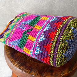 Remake Crochet Bag (S) #1／グアテマラクロシェバッグ Sサイズ 7枚目の画像