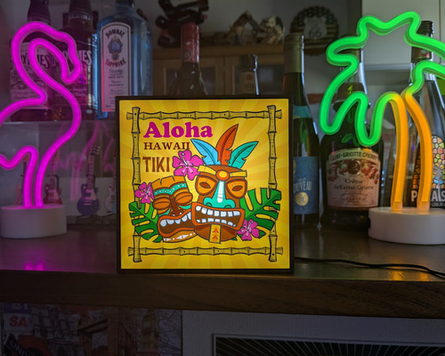 ハワイアン　フロアライト　バンブー　ラタン　tiki ティキ50s トロピカル ハワイアン フロアライト バンブー ラタン tiki ティキ50s