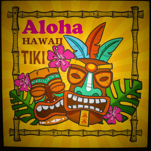 ハワイアン　フロアライト　バンブー　ラタン　tiki ティキ50s トロピカル アロハ ハワイ TIKI ティキ像 トロビカル カフェ バー パブ 南国