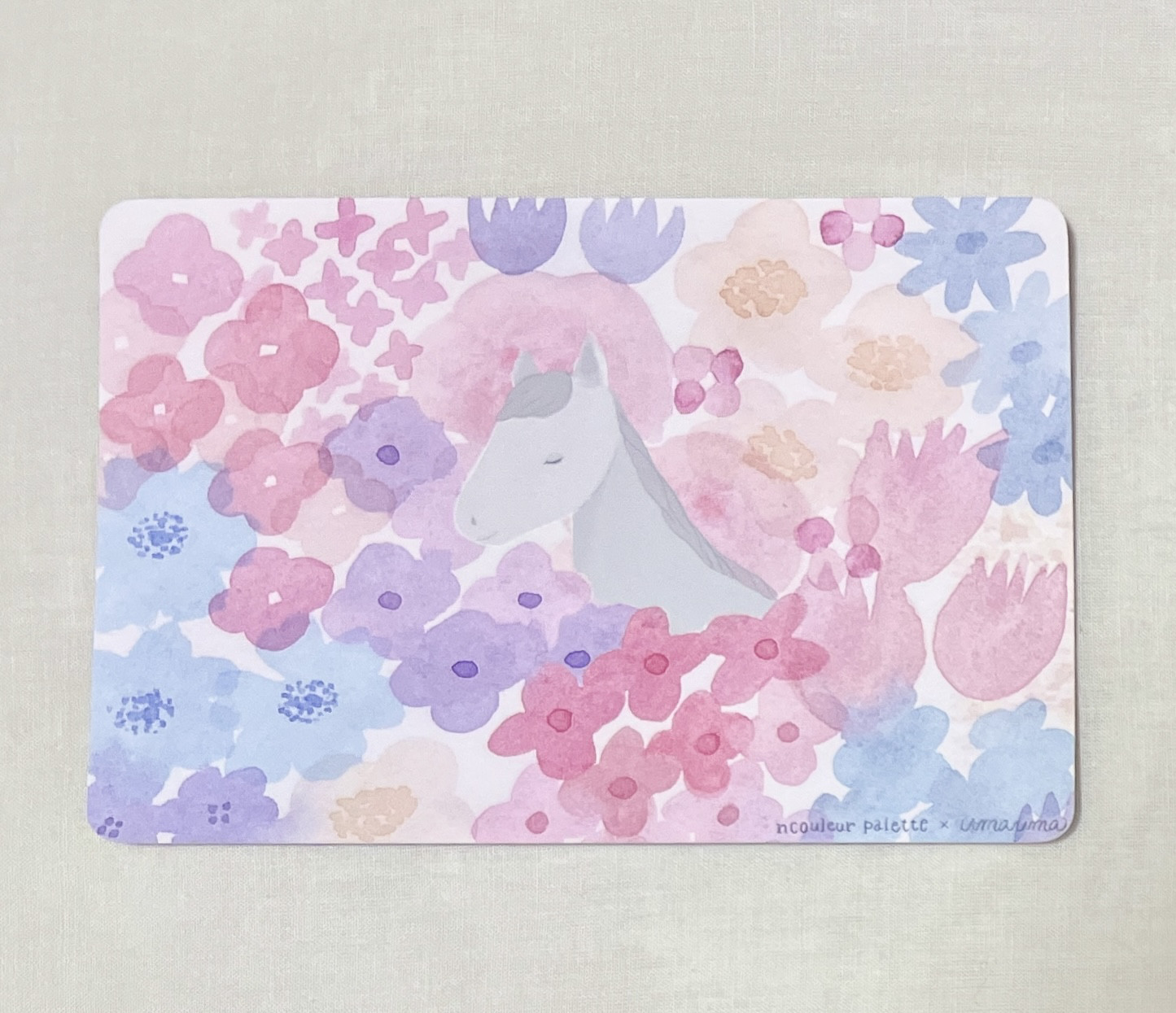 まむ ポストカード ポストカード『花畑でたたずむ馬』 ポストカード umauma 通販