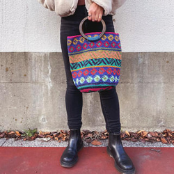 Remake Guatemalan Crochet Bag #3／グアテマラクロシェバッグ Mサイズ 4枚目の画像