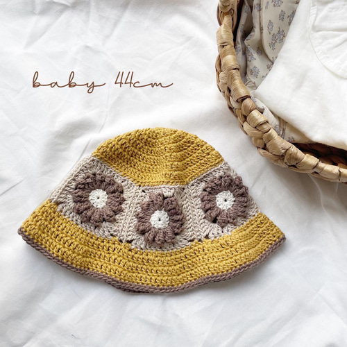 【ハンドメイド】グラニースクエアハット　ベビー Kids and Baby ] Granny square hat [ Tutorial ] - YouTube