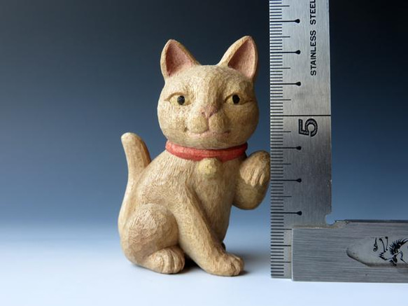木彫　招き猫 6枚目の画像