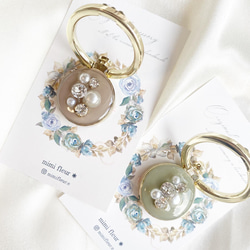 大粒スワロフスキー　ビジュー　スマホリング　❃ クラシックカラー 2枚目の画像