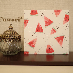 再販！コンパクトなマクラメタペストリー（ブルーグレー×生成り