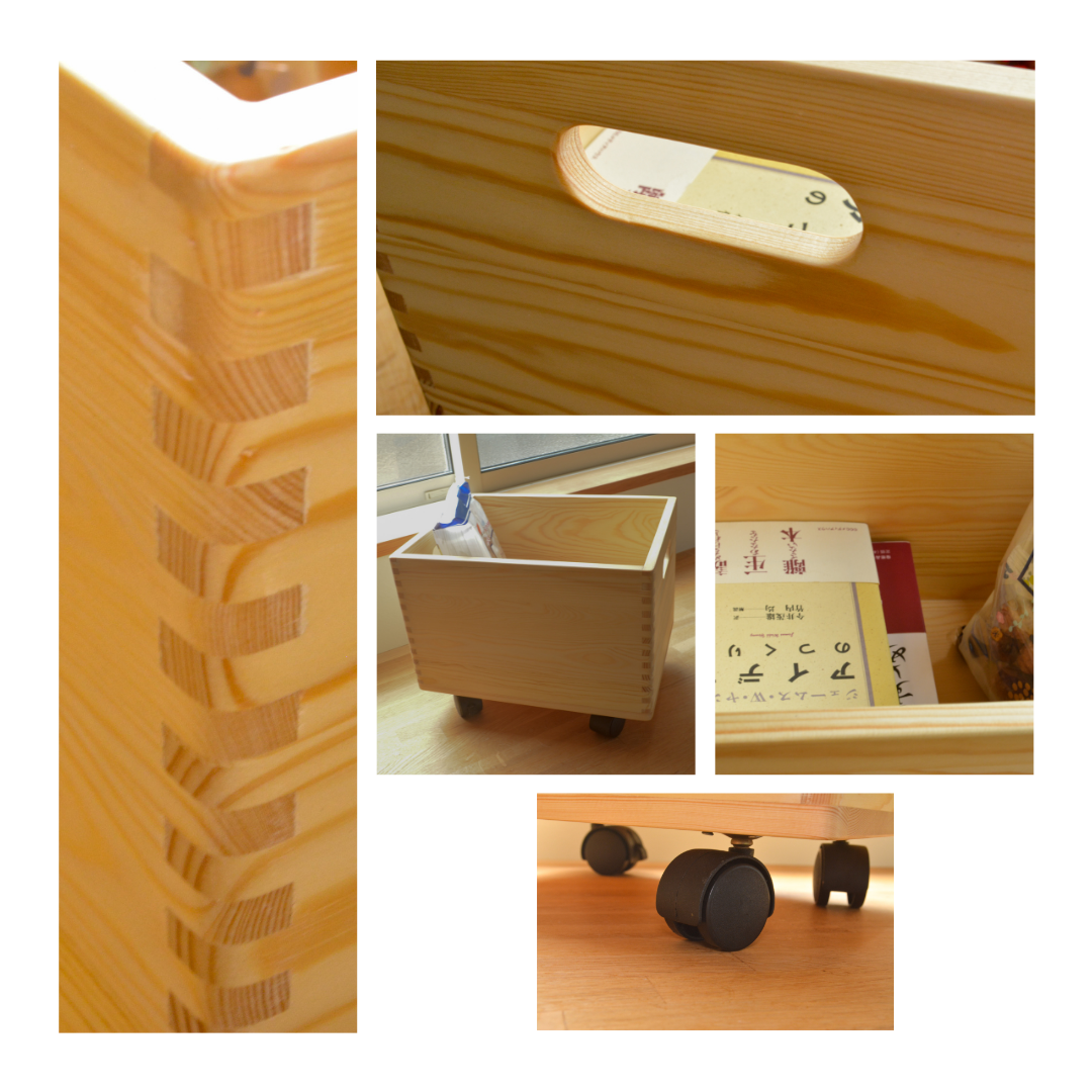 受注生産 職人手作り 収納ボックス 木製ボックス キャスター付き 一人暮らし インテリア 無垢材 収納 家具 木製 LR