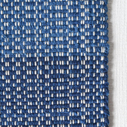 【送料無料】藍染め　裂き織りポットマット　鍋敷き　リバーシブル　ギフト　02 3枚目の画像