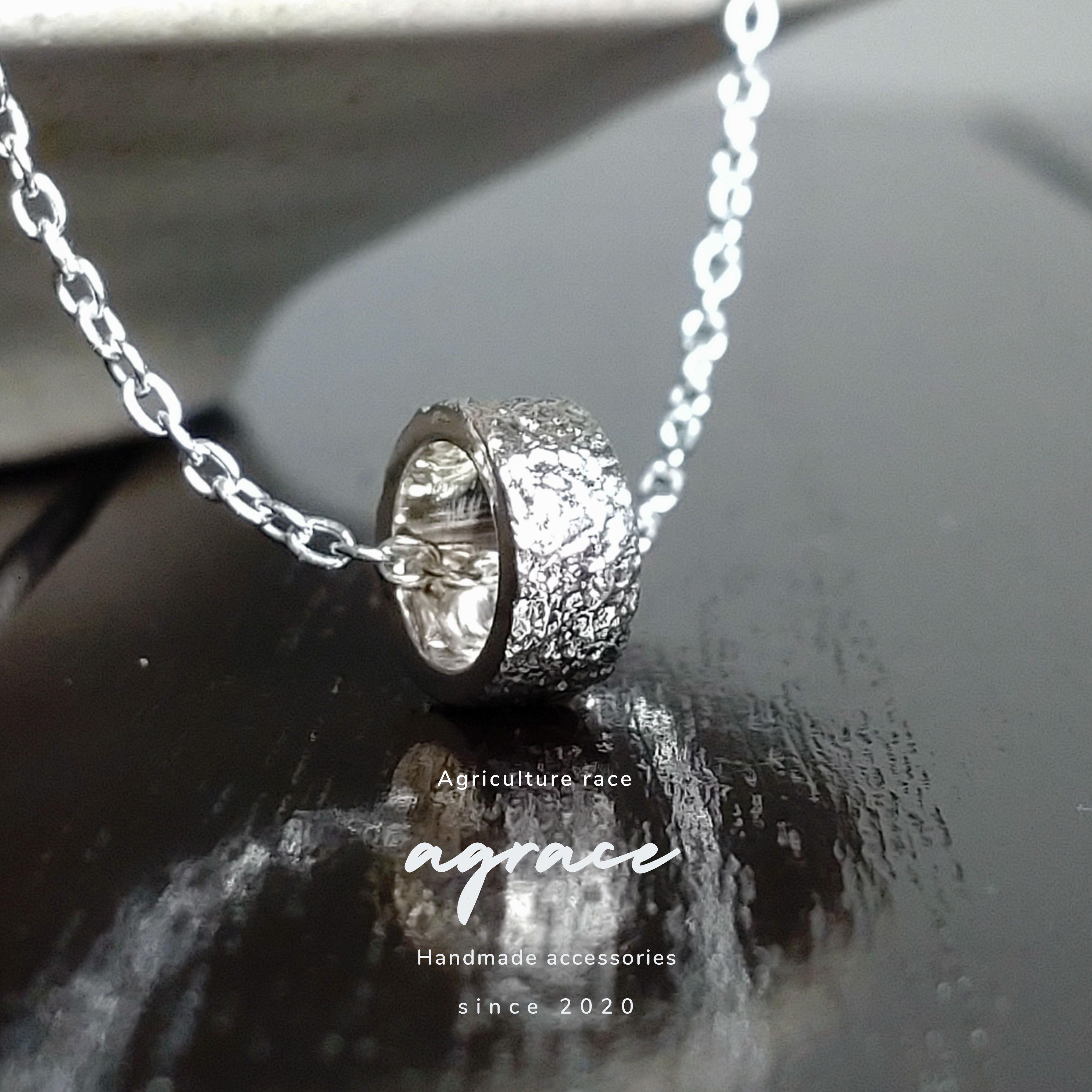 太陽に照らされた水面(みなも) キラキラ シルバー リング ネックレス silver925