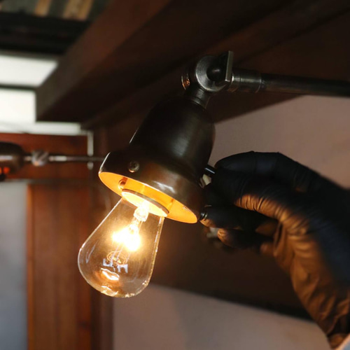 要電気工事】【直付け専用】ヴィンテージベル型カップ付き古美色真鍮製