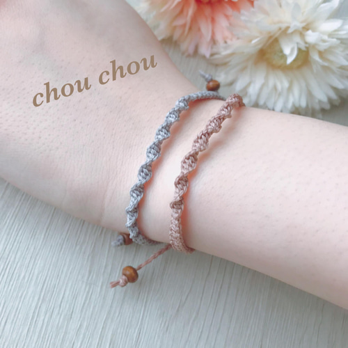 オリジナル ワックスコードブレスレット シンプル ブレスレット