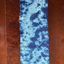 天然藍染　プチ絹スカーフ 3枚目の画像