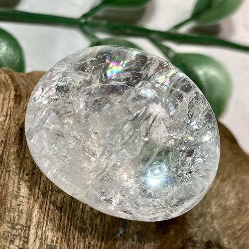 クラック水晶✨ レインボー タンブル 爆裂水晶 天然石 東洋