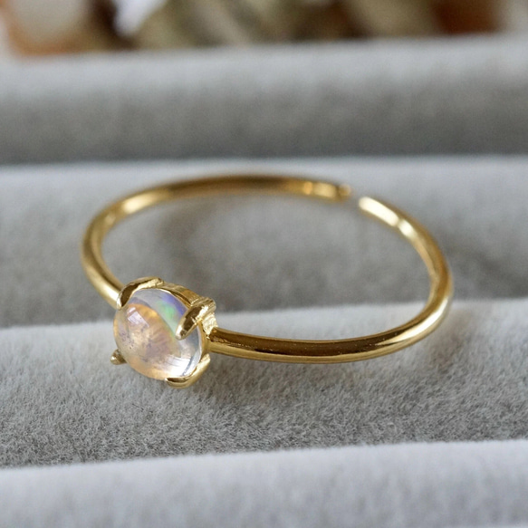 18金ウォーターオパールリング