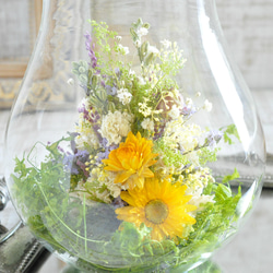 【 yellow×purple 】✽優しくお花を照らす✽心安らぐ lamp flower LL 8枚目の画像