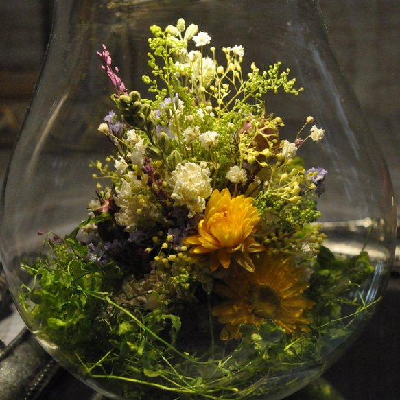 【 yellow×purple 】✽優しくお花を照らす✽心安らぐ lamp flower LL 11枚目の画像