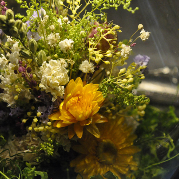 【 yellow×purple 】✽優しくお花を照らす✽心安らぐ lamp flower LL 4枚目の画像