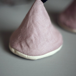 三角鍋つかみ　2個セット　リトアニアリネン　桜色　ピンク　サクラカラー　無地　北欧雑貨　キッチン雑貨 3枚目の画像