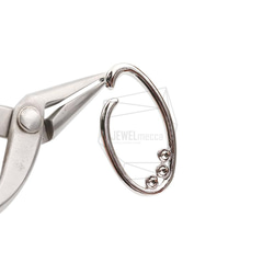 ERG-2012-R [2 件] 圓形耳環，圓形耳釘 / 19.7mm X 34.5.mm 第4張的照片