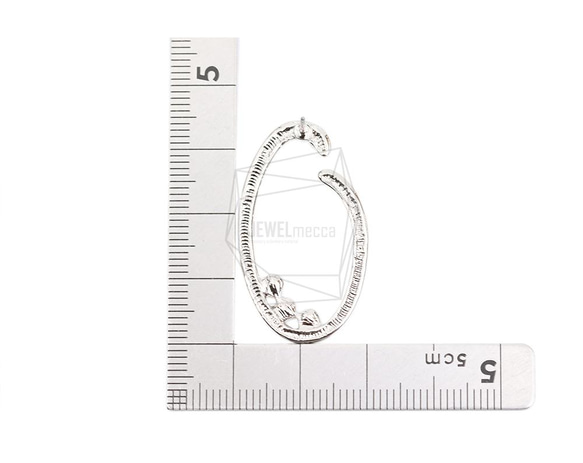 ERG-2012-R [2 件] 圓形耳環，圓形耳釘 / 19.7mm X 34.5.mm 第5張的照片