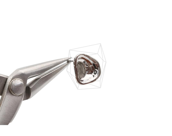 ERG-2014-R [2 件] 圓形耳環，圓形耳釘 / 12mm X 13mm 第4張的照片