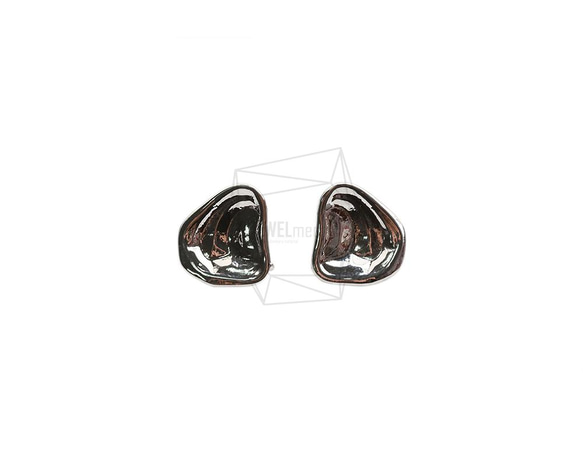 ERG-2014-R [2 件] 圓形耳環，圓形耳釘 / 12mm X 13mm 第1張的照片