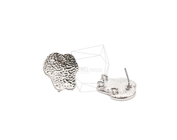 ERG-2015-R [2 件] 圓形耳環，圓形耳釘 / 17mm X 19mm 第2張的照片