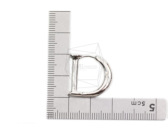 ERG-2037-R [2 件] 圓形一觸式耳環，圓形一觸式耳釘 第5張的照片