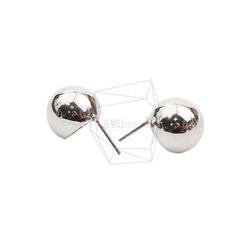 ERG-2038-R [2pieces] Ball Earrings / Ball Post Earring / 14.2mm 第3張的照片