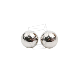 ERG-2038-R【2個入り】ボールピアス /Ball Post Earring/14.2mm X 14.2mm 1枚目の画像