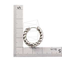 ERG-2039-R [2 件] 圓形一觸式耳環，圓形一觸式耳釘 第5張的照片